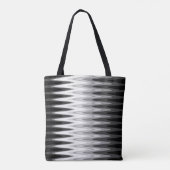 Zig Zag Black White Grey Pattern Tote Bag (Achterkant)