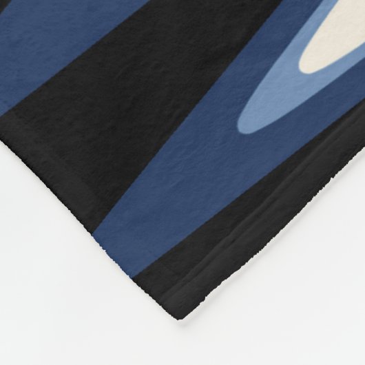 Zig Zag Blue White Grey Beige Pattern Fleece Deken (Hoek)