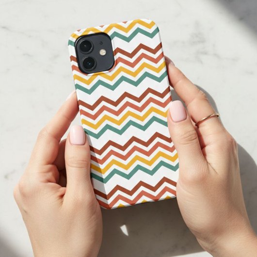 Zig Zag Boho Groove Phone Case – Modern, Trendy iPhone Hoesje