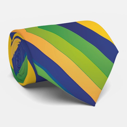 Zig Zag Brazilië Design Stropdas (Opgerold)