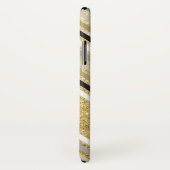 Zig Zag Chevron Pattern Gold Glitter Phone Case (Achterkant / rechts)