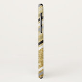Zig Zag Chevron Pattern Gold Glitter Phone Case (Achterkant/links)