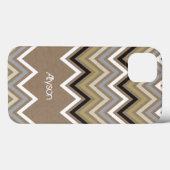 Zig Zag Chevron Pattern Kraft Paper Phone Case (Achterkant (horizontaal))
