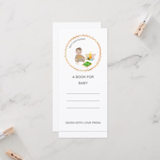 Zig Zag Circle Kustdouche Baby Boy voor Boeken (Voorkant / Achterkant in situ)