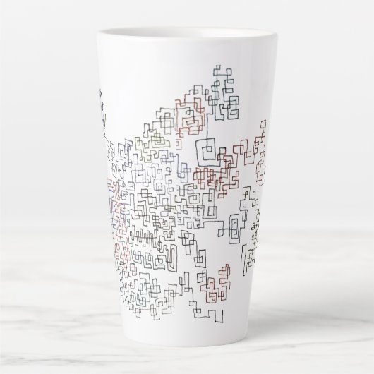 Zig Zag Doodlebug latte mok (Voorkant)