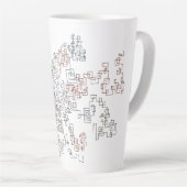 Zig Zag Doodlebug latte mug Latte Mok (Rechterhoek)