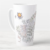 Zig Zag Doodlebug latte mug Latte Mok (Linkerhoek)