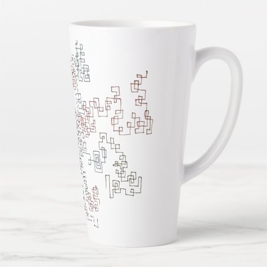 Zig Zag Doodlebug latte mug Latte Mok (Rechts)