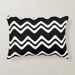 Zig Zag dubbel gekleurd lijnpatroon Accent Kussen