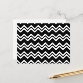 Zig Zag dubbel gekleurd lijnpatroon Briefkaart