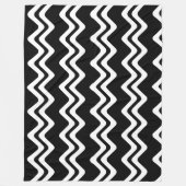 Zig Zag dubbel gekleurd lijnpatroon Fleece Deken (Voorkant)