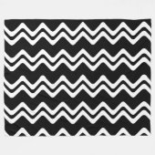 Zig Zag dubbel gekleurd lijnpatroon Fleece Deken (Voorkant (Horizontaal))