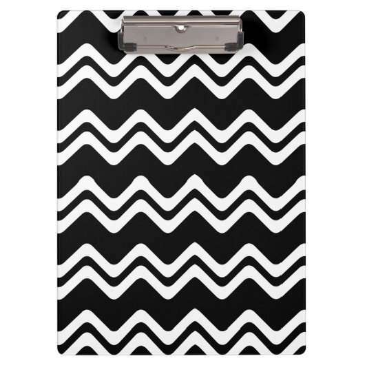 Zig Zag dubbel gekleurd lijnpatroon Klembord (Voorkant)