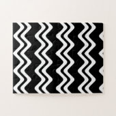 Zig Zag dubbel gekleurd lijnpatroon Legpuzzel (Horizontaal)