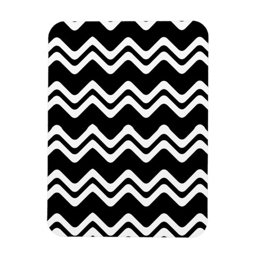 Zig Zag dubbel gekleurd lijnpatroon Magneet (Verticaal)