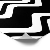 Zig Zag dubbel gekleurd lijnpatroon Poster (Hoek)