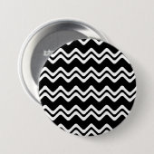 Zig Zag dubbel gekleurd lijnpatroon Ronde Button 7,6 Cm (Voorkant /achterkant)