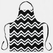 Zig Zag dubbel gekleurd lijnpatroon Schort (Voorkant)