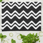 Zig Zag dubbel gekleurd lijnpatroon Theedoek (Gevouwen)