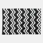 Zig Zag dubbel gekleurd lijnpatroon Theedoek (Horizontaal)