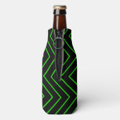 Zig Zag fles koeler/groen/zwart Flesjeskoeler (Fles Achterkant)