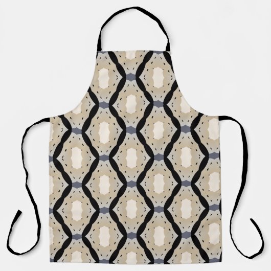 Zig zag geometric black and off-white schort (Voorkant)