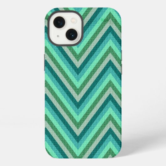 Zig Zag Gestreepte Achtergrond iPhone Hoesje (Achterkant)
