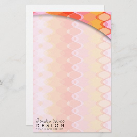 Zig Zag Golven Patroon Kleurrijke Mod Art Geo Desi Briefpapier (Voorkant / Achterkant)