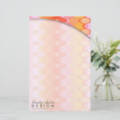 Zig Zag Golven Patroon Kleurrijke Mod Art Geo Desi Briefpapier (Staand voorkant)