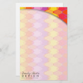 Zig Zag Golven Patroon Kleurrijke Mod Art Geo Desi Briefpapier (Voorkant / Achterkant)