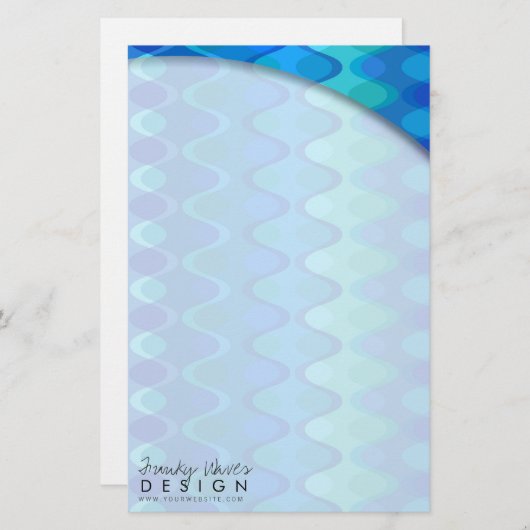 Zig Zag Golven Patroon Kleurrijke Mod Art Geo Desi Briefpapier (Voorkant / Achterkant)