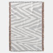 Zig Zag Gray and White Pattern Deken (Voorkant Verticaal)