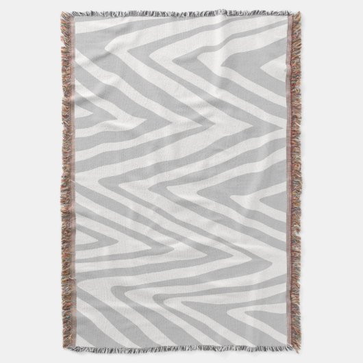 Zig Zag Gray and White Pattern Deken (Voorkant Verticaal)