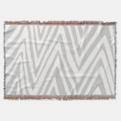 Zig Zag Gray and White Pattern Deken (Voorkant)