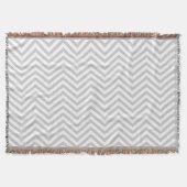 Zig Zag Gray and White Pattern Deken (Voorkant)
