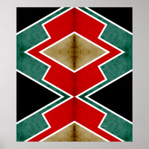 Zig Zag Hoeken 4 Poster