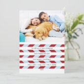 Zig Zag Holiday Foto Wenskaart Feestdagenkaart (Staand voorkant)