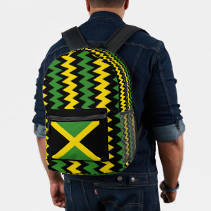 Zig Zag Jamaicaanse vlag ontwerp Bedrukte Rugzak
