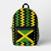 Zig Zag Jamaicaanse vlag ontwerp Bedrukte Rugzak (Voorkant)