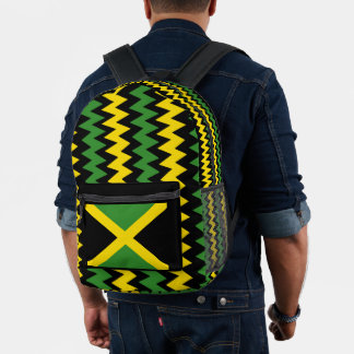 Zig Zag Jamaicaanse vlag ontwerp Bedrukte Rugzak