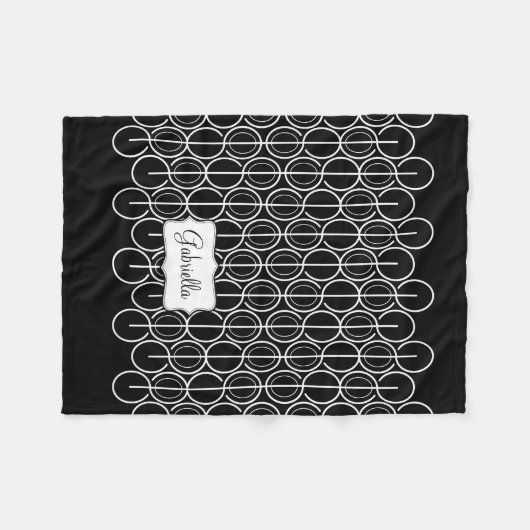 Zig zag kleurrijke naam deken (Voorkant (Horizontaal))