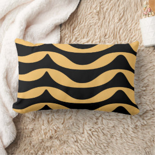 Zig zag lijnen met gouden patroon kussen