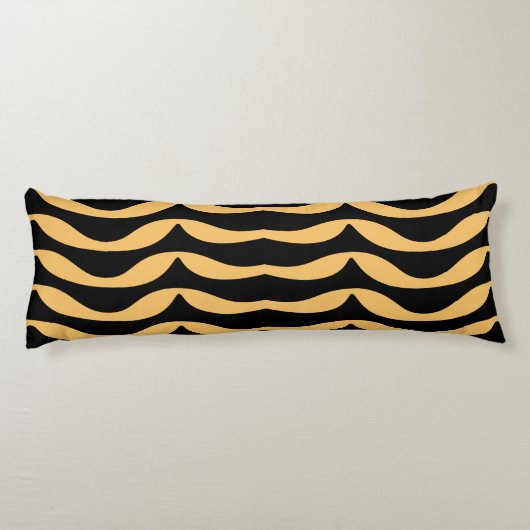 Zig zag lijnen met gouden patroon lichaamskussen (Achterkant)