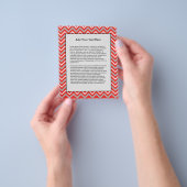 Zig Zag Lijnen Rood Wit Grijs Creatieve Strepen Flyer (Hand)