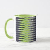 Zig Zag Lime Groen Zwart Wit Grijs Patroon Mok (Links)
