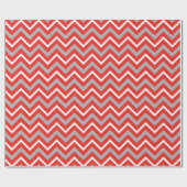 Zig Zag Lines Red White Gray Creative Stripes Cadeaupapier (Vlak)