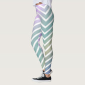 Zig zag metaalkleuren, paarse raapsodie leggings (Links)