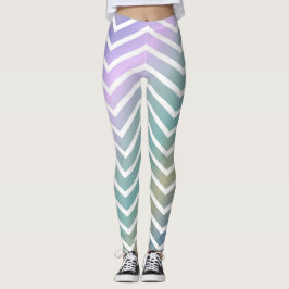 Zig zag metaalkleuren, paarse raapsodie leggings