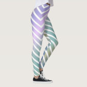 Zig zag metaalkleuren, paarse raapsodie leggings (Rechts)