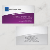 Zig Zag Paarse Visitekaartje (Voorkant / Achterkant)